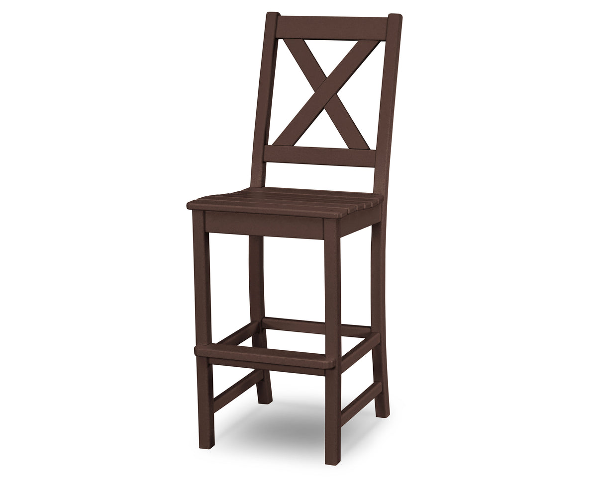 POLYWOOD Braxton Bar Side Chair in Mahogany