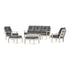 POLYWOOD Lakeside 6-Piece Lounge Sofa Set in Sand