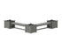 POLYWOOD 60" Vineyard L-Shaped Planter Bench Corner Set - Large in Slate Grey