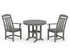 POLYWOOD Cottage 3-Piece Farmhouse Dining Set in Slate Grey
