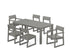 POLYWOOD EDGE 7-Piece Parsons Dining Set in Slate Grey