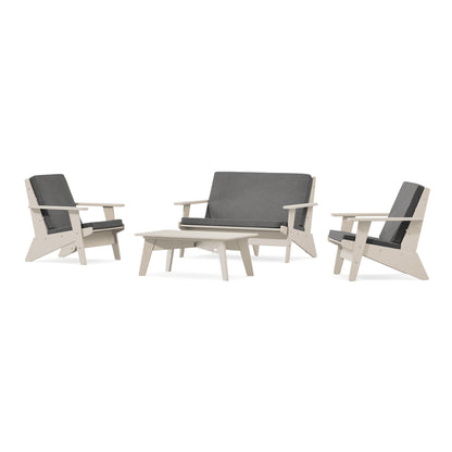 POLYWOOD Riviera Modern Lounge 4-Piece Set in Sand