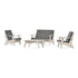 POLYWOOD Riviera Modern Lounge 4-Piece Set in Sand