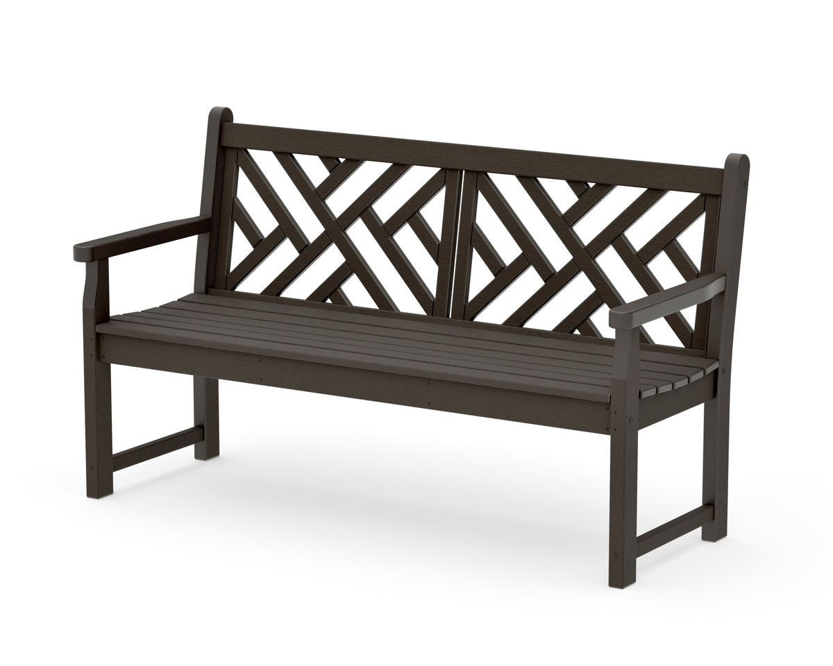POLYWOOD Chippendale 60" Bench in Vintage Coffee