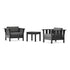 POLYWOOD Acadia 3-Piece Deep Seating Set in Black