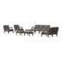 POLYWOOD PW Designer Series Estate 7-Piece Lounge Sofa Set in Kona / Ash Charcoal