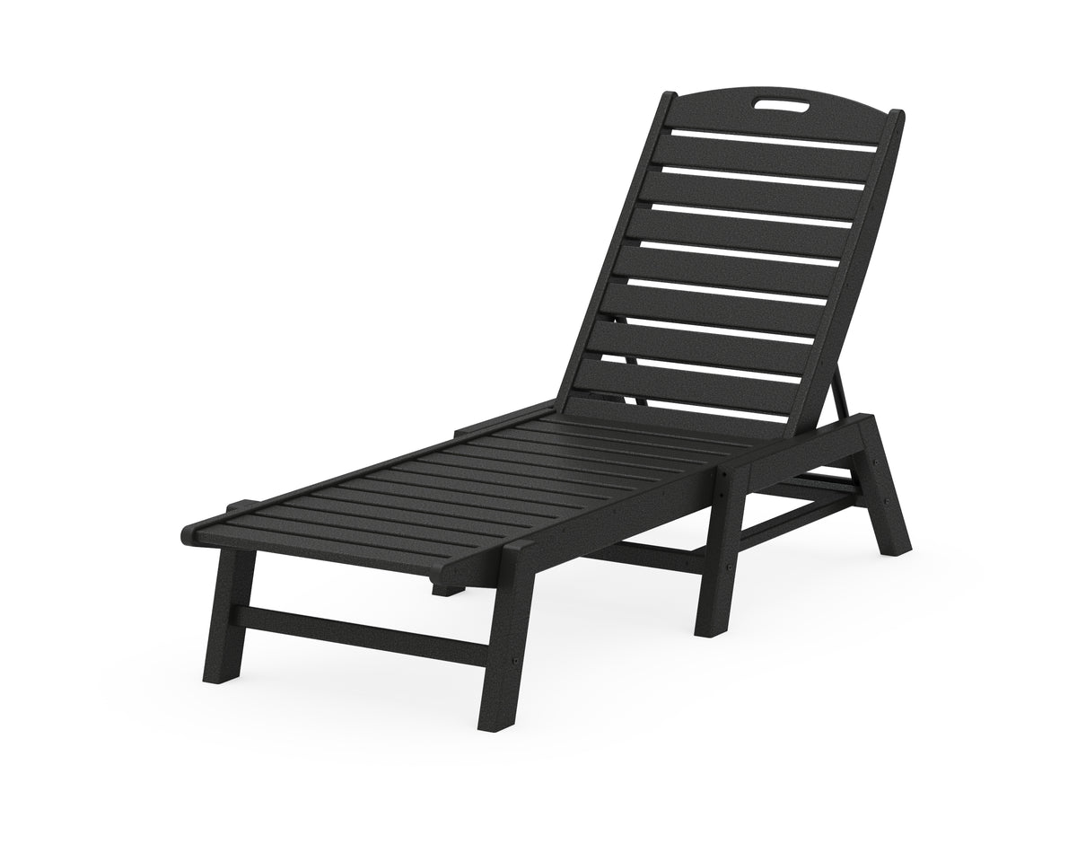 POLYWOOD Nautical Chaise in Black
