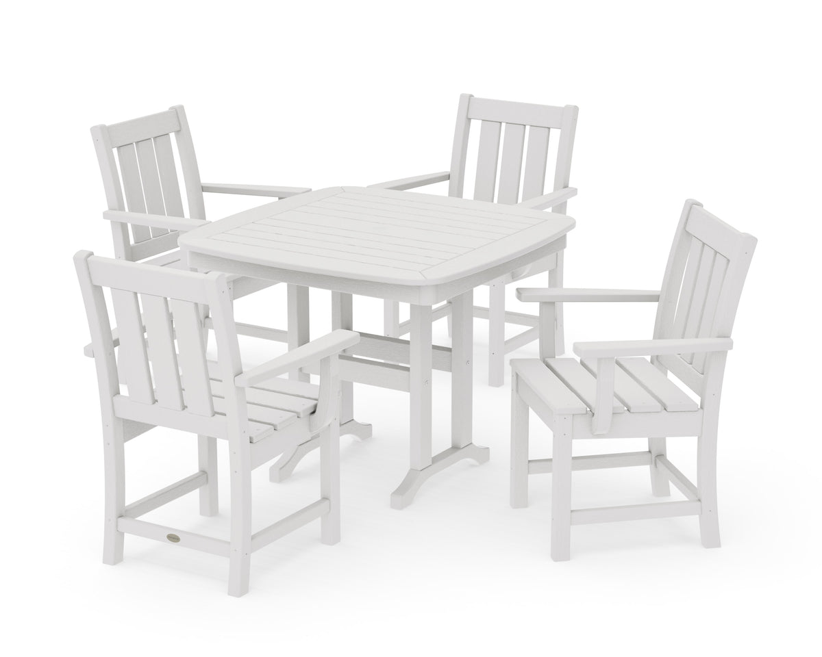POLYWOOD Oxford 5-Piece Dining Set in Vintage White