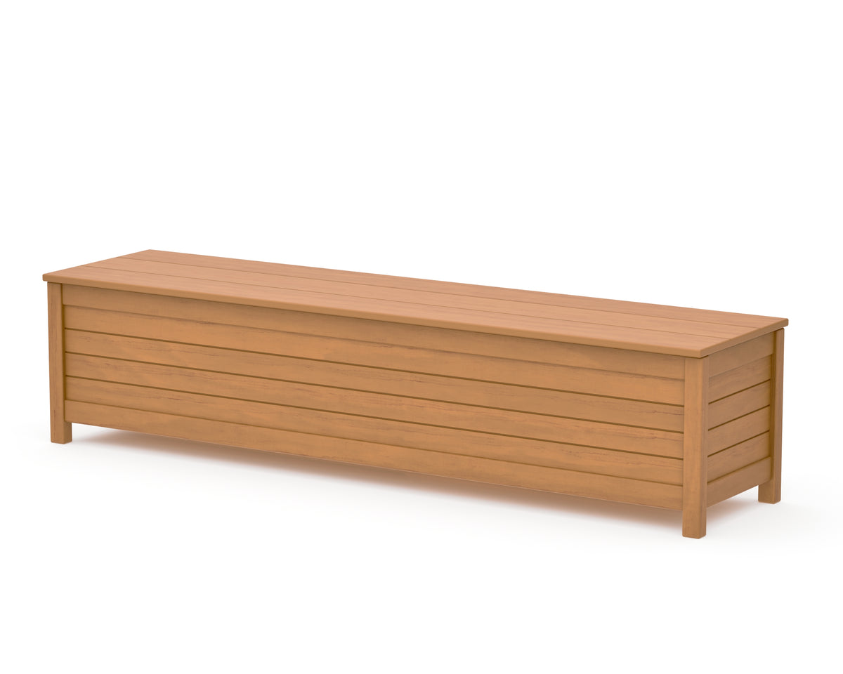 POLYWOOD Nautical 72" Storage Bench in Natural