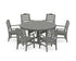 POLYWOOD Savannah 7-Piece Arm Chair Round Dining Set in Slate Grey