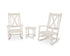 POLYWOOD Braxton 3-Piece Porch Rocking Chair Set in Sand