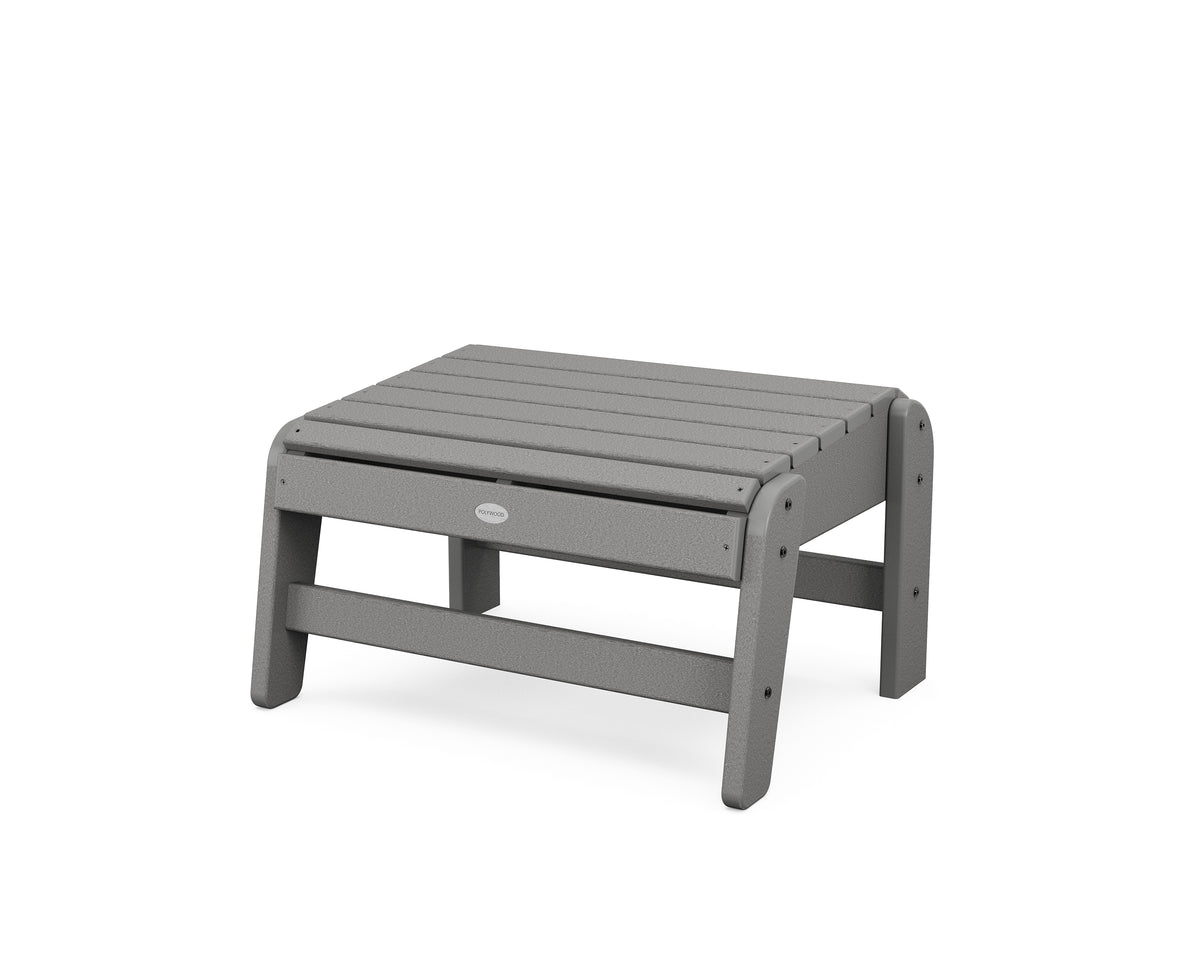 POLYWOOD Grand Adirondack Ottoman in Slate Grey