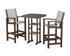 POLYWOOD Coastal 3-Piece Bar Set in Mahogany / Birch