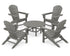 POLYWOOD South Beach 5-Piece Conversation Group in Slate Grey
