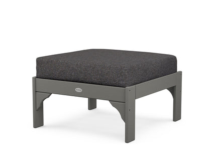 POLYWOOD Vineyard Deep Seating Ottoman in Slate Grey / Ash Charcoal