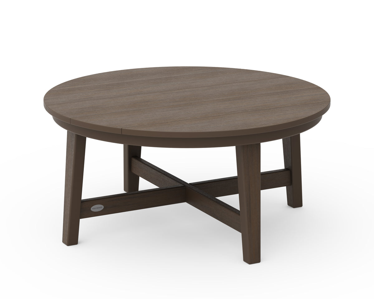POLYWOOD Newport 36" Round Coffee Table in Kona