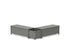 POLYWOOD 48" Vineyard L-Shaped Planter Storage Bench Set in Slate Grey