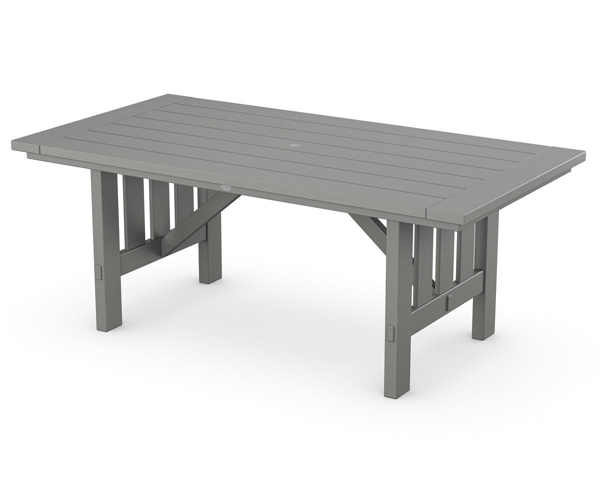POLYWOOD Mission 39" x 75" Dining Table in Slate Grey