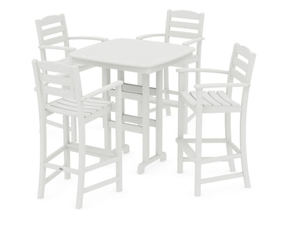 POLYWOOD La Casa Café 5-Piece Bar Set in Vintage White