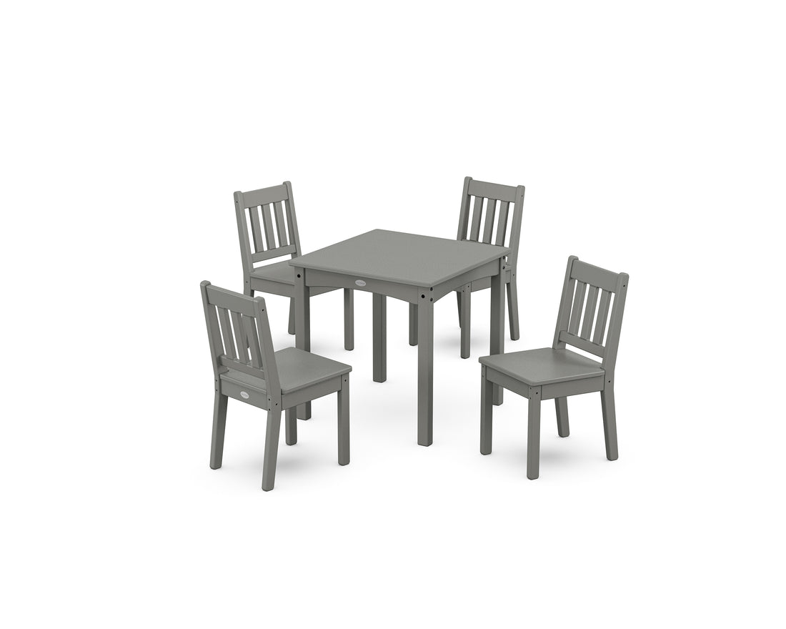POLYWOOD Vineyard Kids 5-Piece Dining Set in Slate Grey