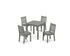 POLYWOOD Vineyard Kids 5-Piece Dining Set in Slate Grey