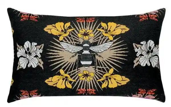 Honey Bee Lumbar 12&quot;x20&quot; Outdoor Pillow - Casual Furniture World