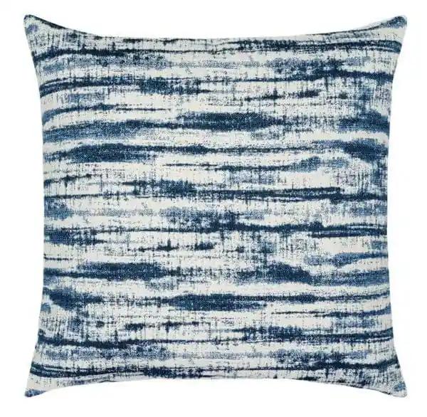 ELAINE SMITH INC. Outdoor Pillow Linear Indigo 20&quot;x20&quot; Outdoor Pillow