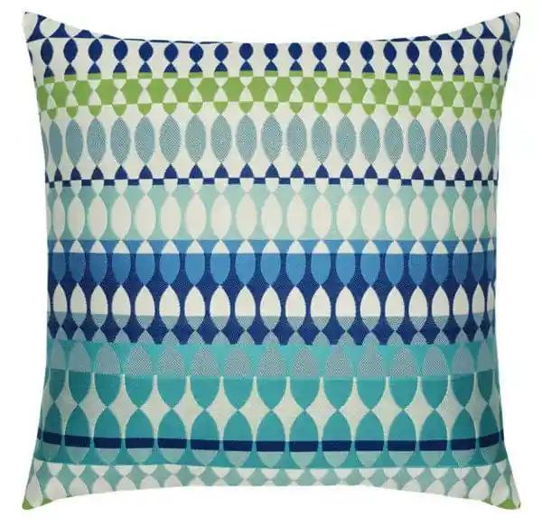 ELAINE SMITH INC. Outdoor Pillow Ocean 20&quot;X20&quot; Modern Oval Outdoor Pillow