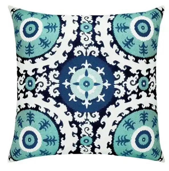 ELAINE SMITH INC. Outdoor Pillow Suzani Midnight Suzani Midnight 22&quot; X 22&quot; Outdoor Pillow