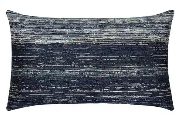Textured Indigo Lumbar 12&quot;X20&quot; Outdoor Pillow - Casual Furniture World