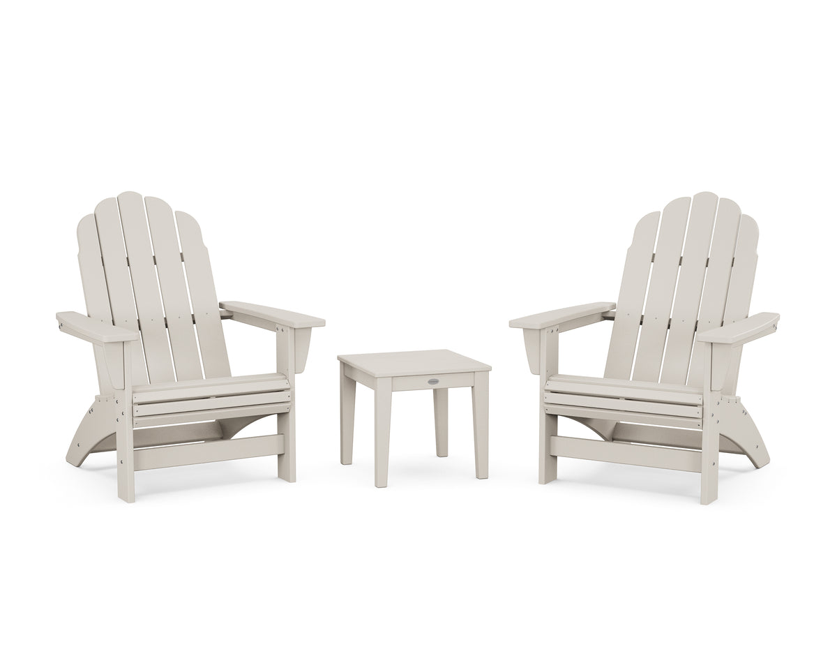 POLYWOOD 3-Piece Vineyard Grand Adirondack Set in Sand