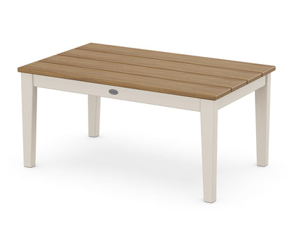 POLYWOOD Newport 22" x 36" Coffee Table in Sand / Natural