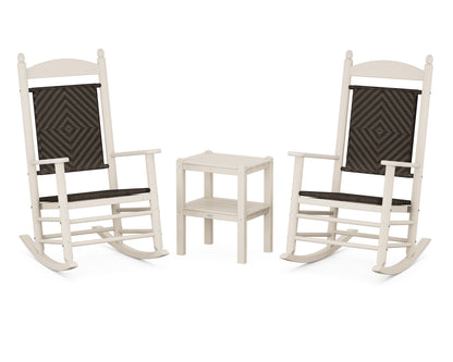 POLYWOOD Jefferson 3-Piece Woven Rocker Set in Sand / Cahaba