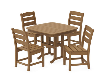 POLYWOOD Lakeside 5-Piece Side Chair Dining Set in Natural