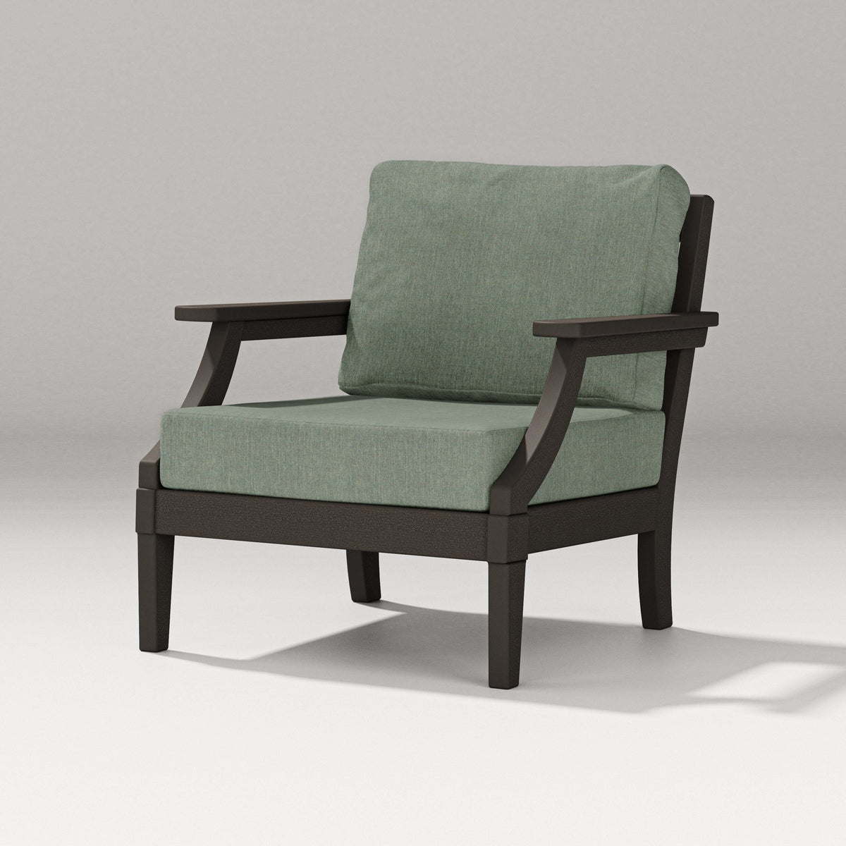 POLYWOOD Estate Lounge Chair in Vintage Coffee / Cast Sage