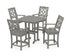 POLYWOOD Chinoiserie 5-Piece Counter Set in Slate Grey