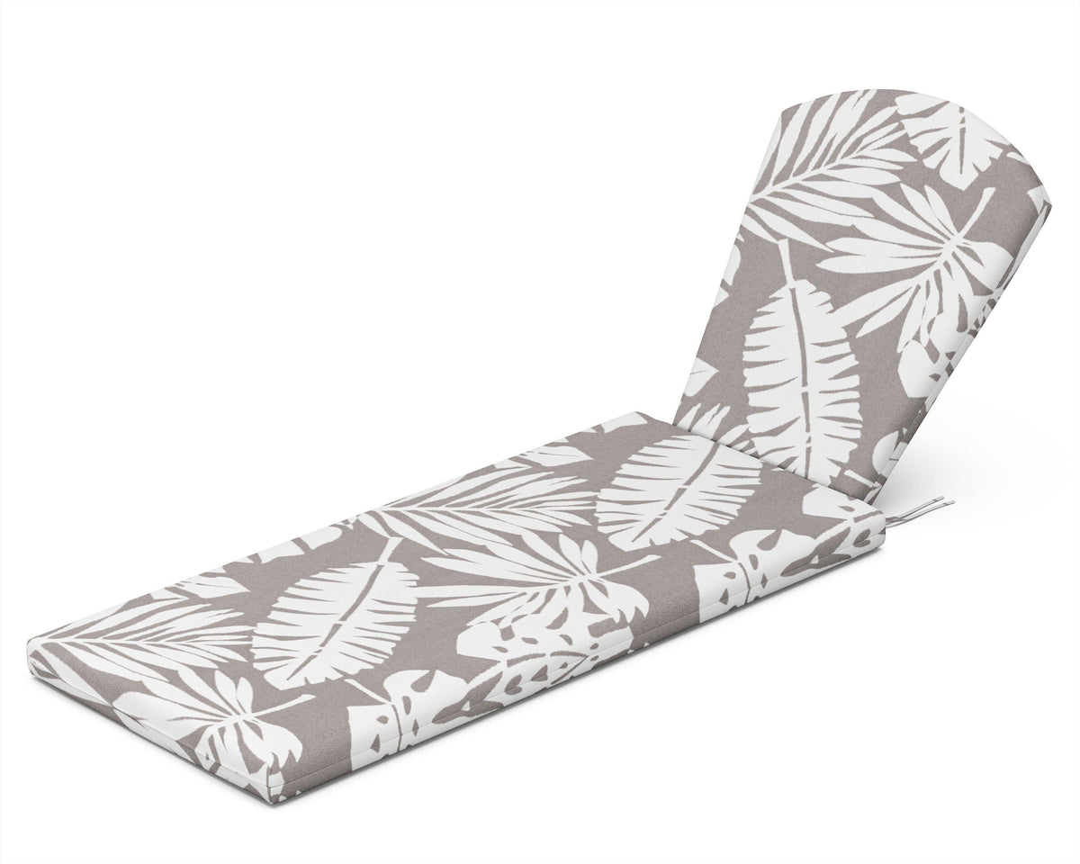 POLYWOOD Chaise Cushion in Leaf Grey Mist