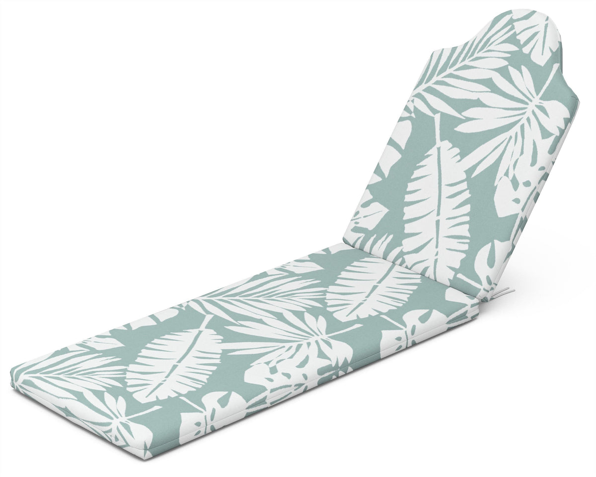 POLYWOOD Chaise Cushion in Leaf Glacier Spa
