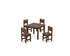 POLYWOOD Toddler 5-Piece Dining Set in Mahogany