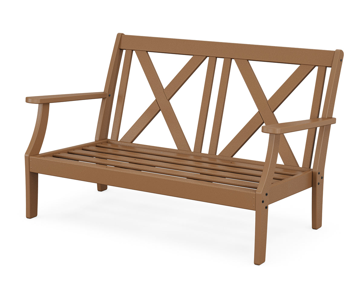 POLYWOOD Braxton Deep Seating Loveseat Frame in Teak