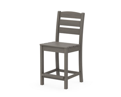 POLYWOOD Lakeside Counter Side Chair in Driftwood