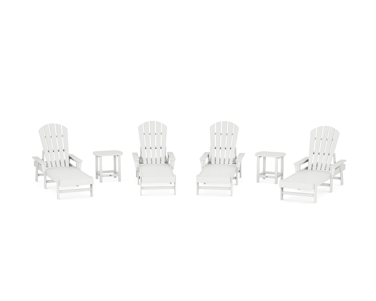 POLYWOOD South Beach Chaise 6-Piece Set in White