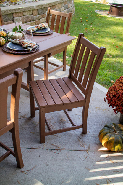 Fourth detail photo of the POLYWOOD Traditional Garden Dining Arm Chair in Teak