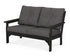 POLYWOOD Vineyard Deep Seating Loveseat in Black / Ash Charcoal