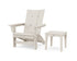 POLYWOOD Modern Grand Adirondack Chair with Side Table in Sand