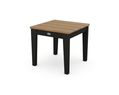 POLYWOOD Newport 18" End Table in Black / Natural