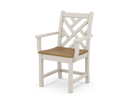 POLYWOOD Chippendale Dining Arm Chair in Sand / Natural
