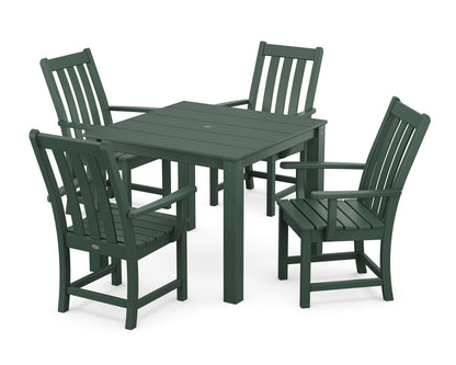 POLYWOOD Vineyard 5-Piece Parsons Dining Set in Green