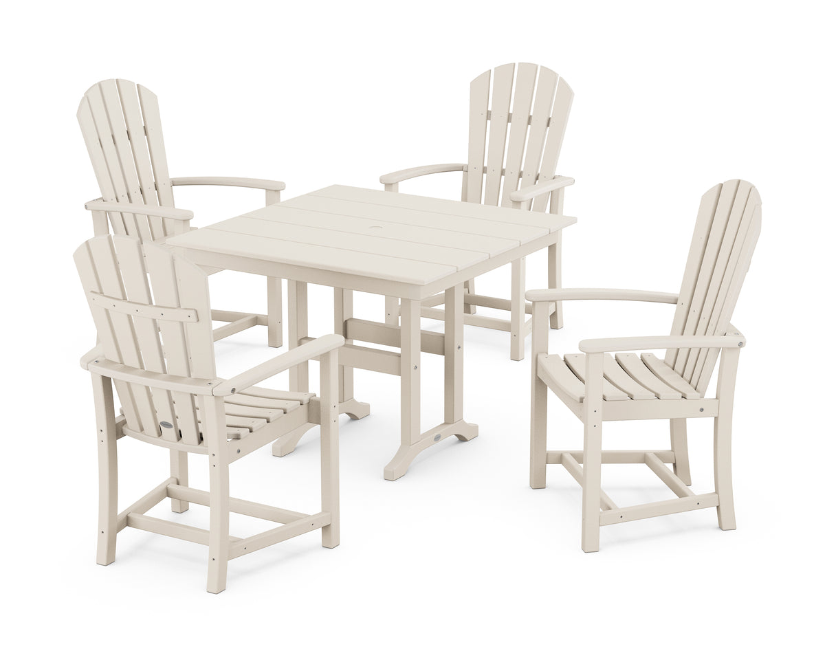 POLYWOOD Palm Coast 5-Piece Farmhouse Dining Set in Sand