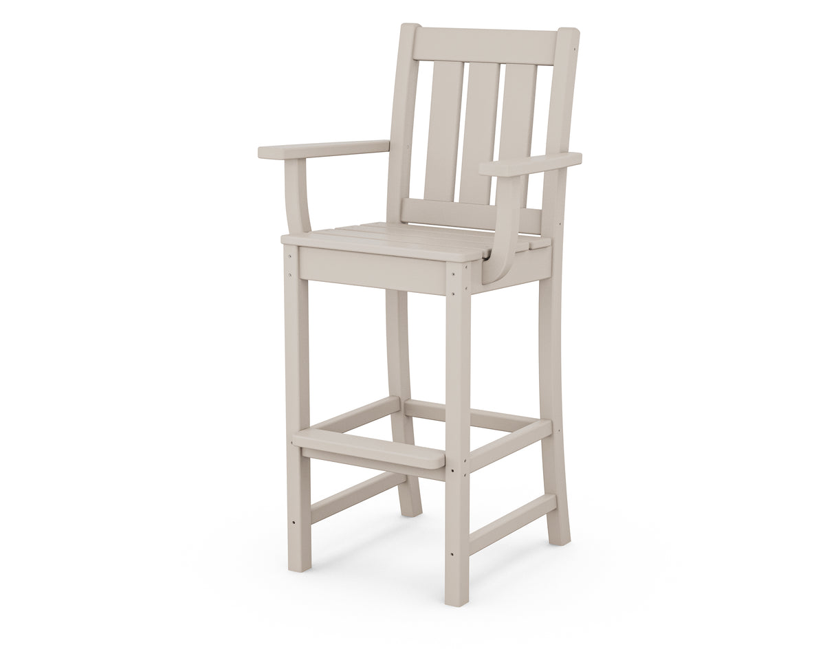 POLYWOOD Oxford Bar Arm Chair in Sand